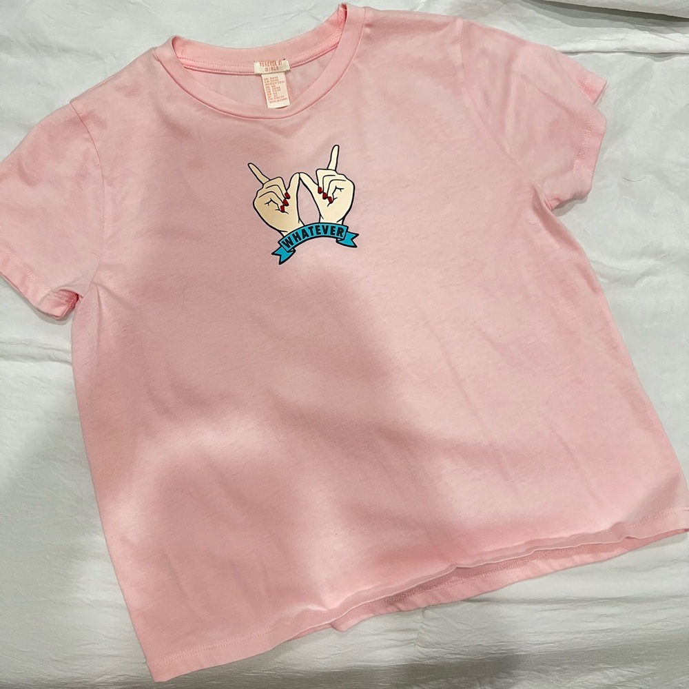 Whatever Pink baby tee